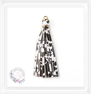 ⋅ Cow Print Faux Leather Tassel ⋅ 11cm ⋅