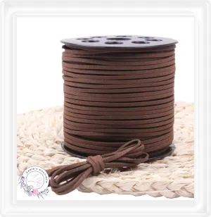 ⋅ Faux Suede Cord ⋅ 2.7mm ⋅ Chocolate Brown ⋅ 5 Metres ⋅