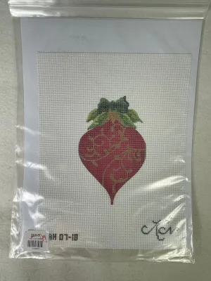 * SALE / Kelly Clark KAH 7-18 July Ruby Heritage Ornaments Canvas and Stitch Guide