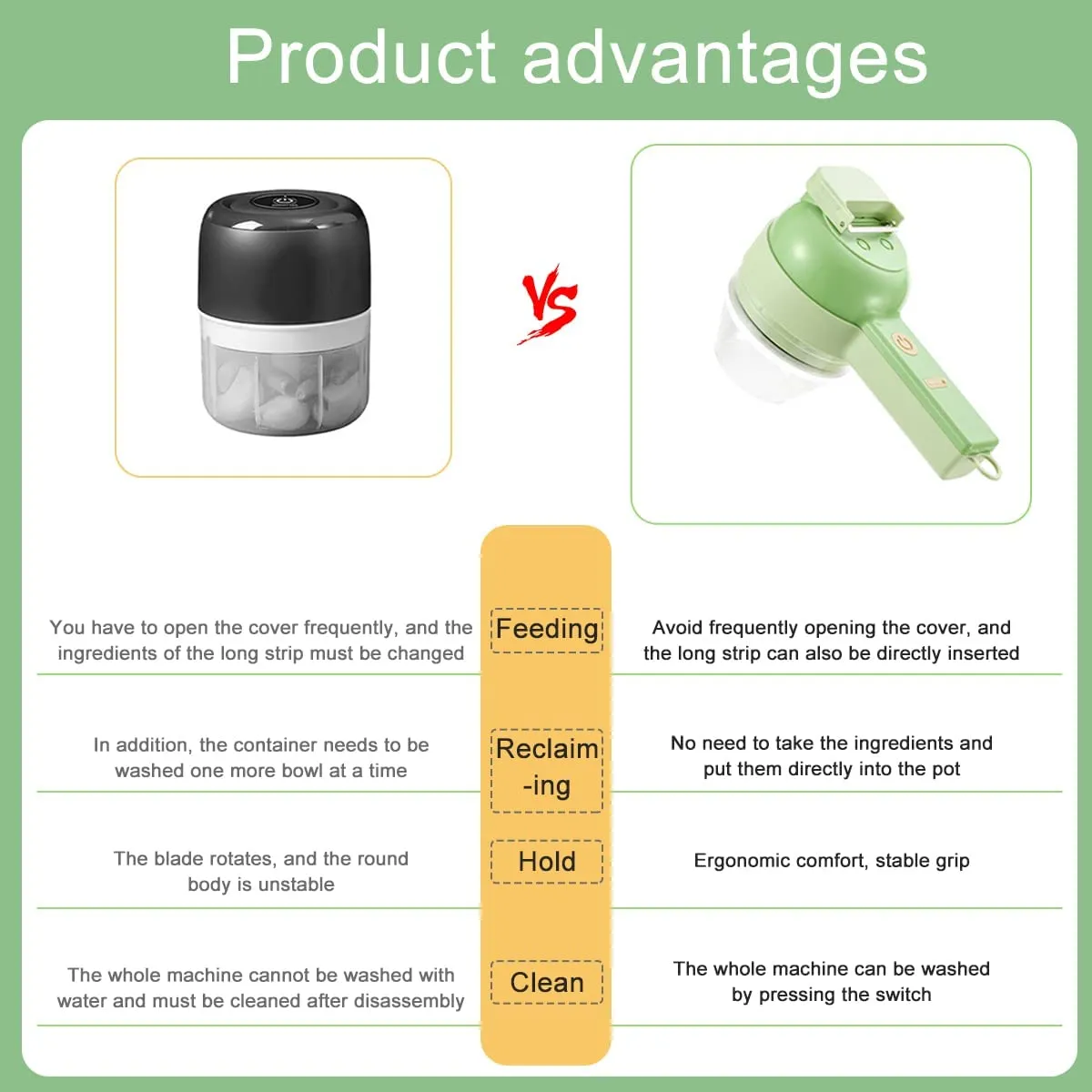 1-Piece 4-in-1 Vegetable Chopper