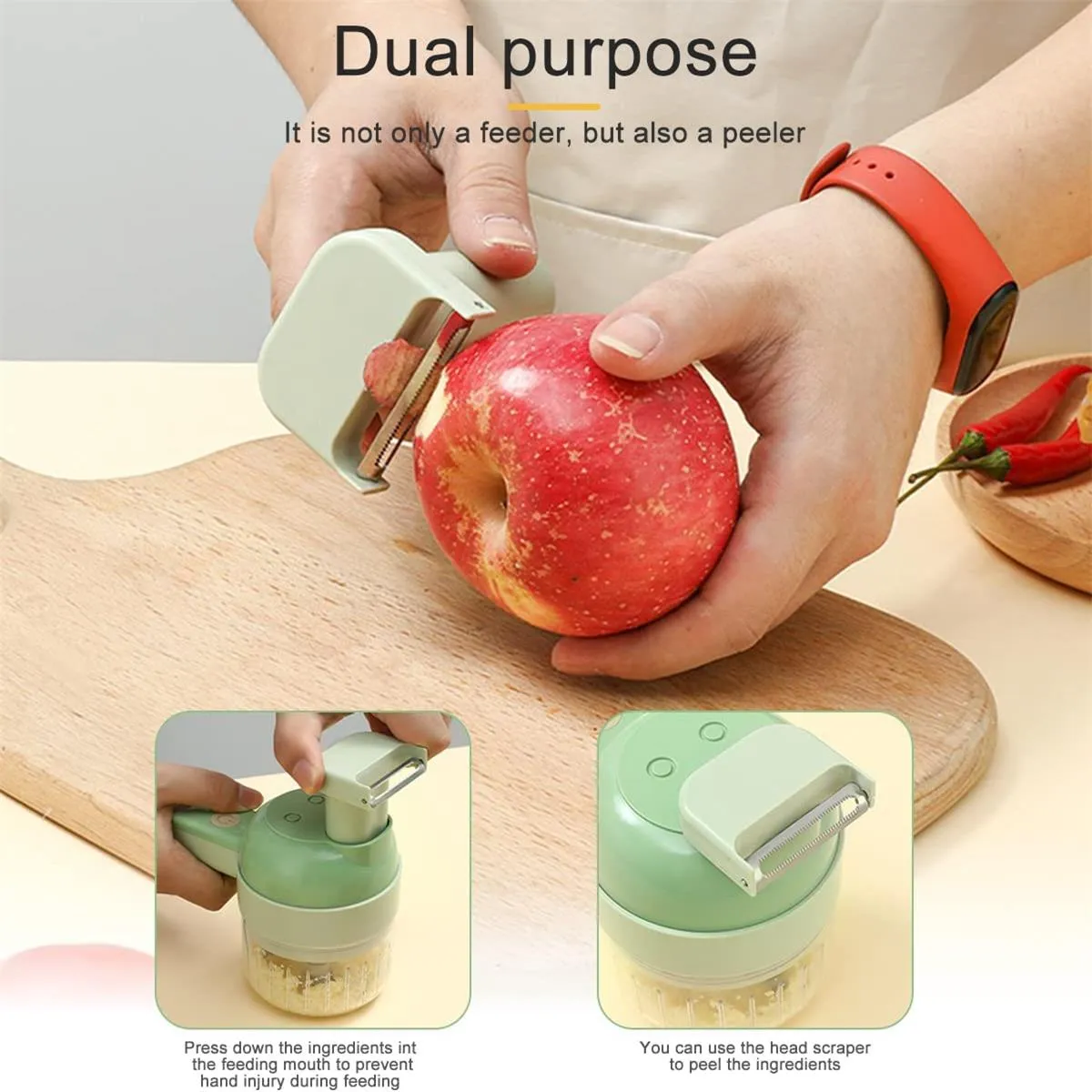 1-Piece 4-in-1 Vegetable Chopper
