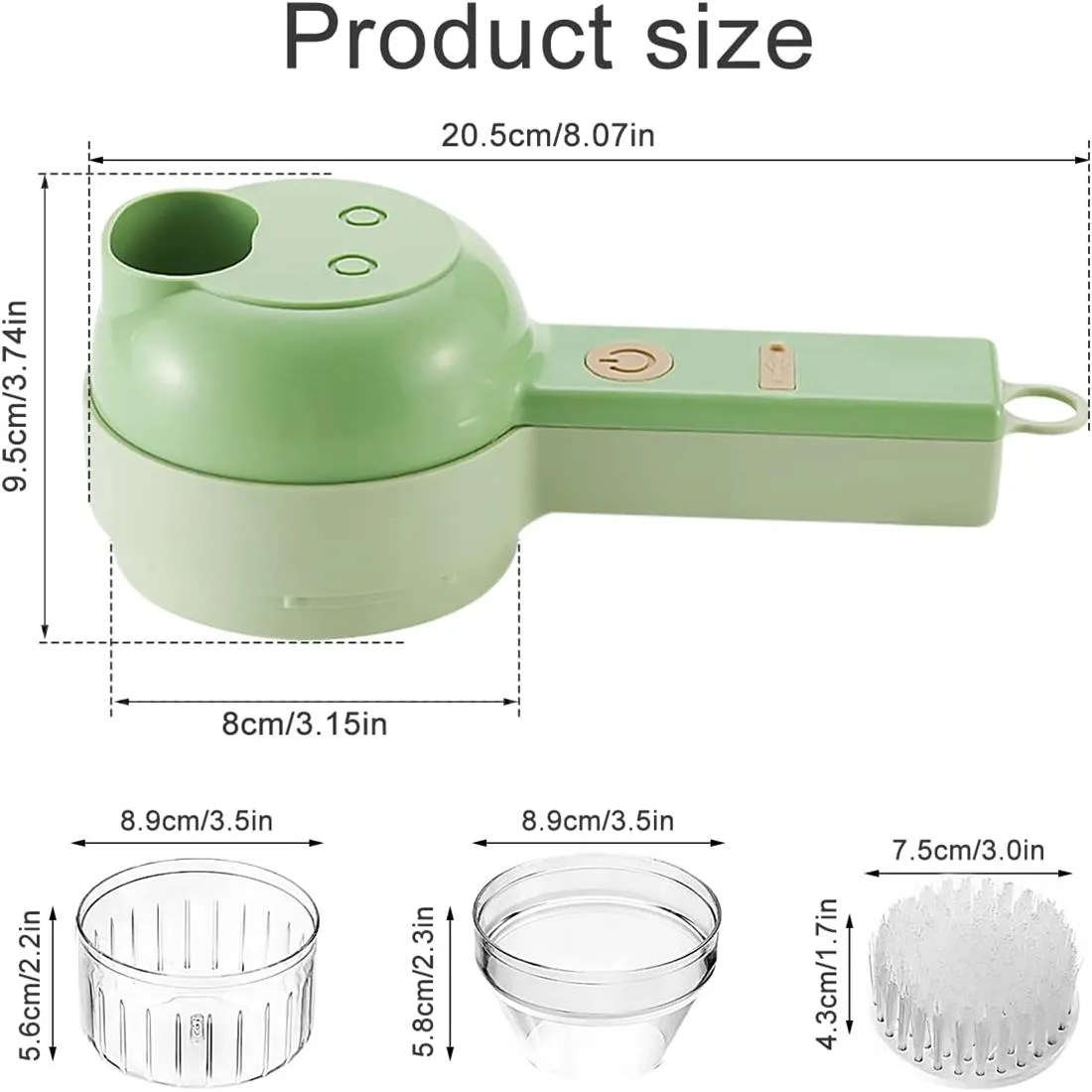 1-Piece 4-in-1 Vegetable Chopper