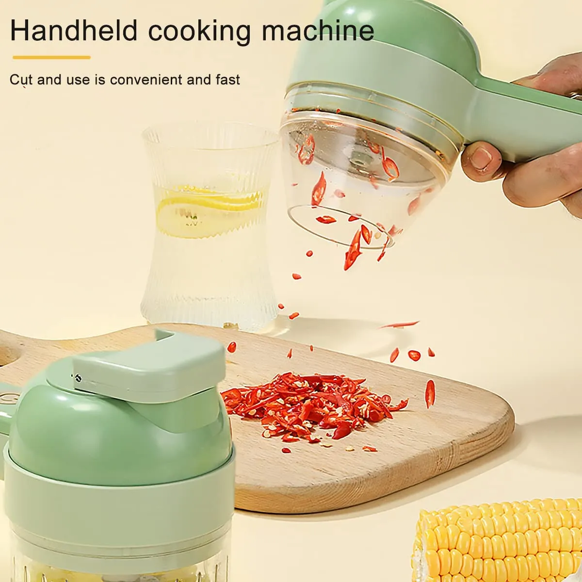 1-Piece 4-in-1 Vegetable Chopper