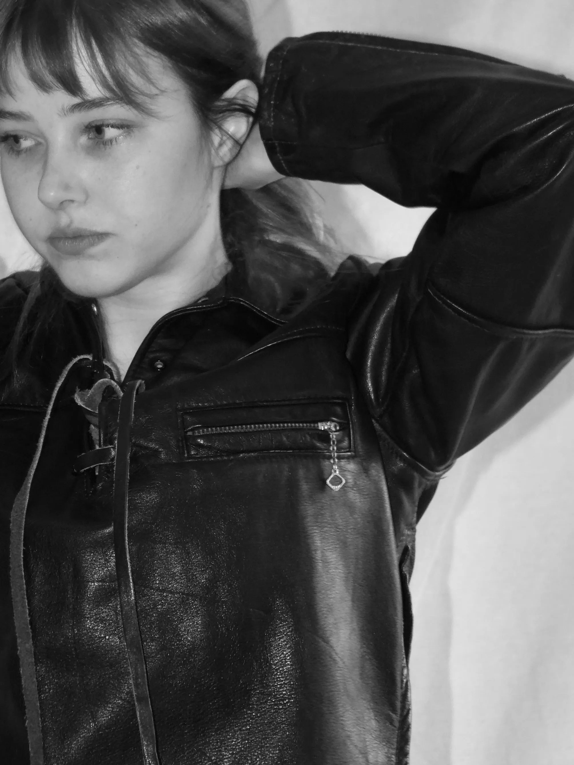 1950 Taubers Horsehide Leather Lace Front Shirt