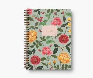 2025 Roses 12-Month Softcover Spiral Planner