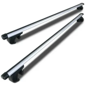 2pk Universal Aluminum Roof Rack Cross Bar (120 or 130cm) (Silver) (BLACK)