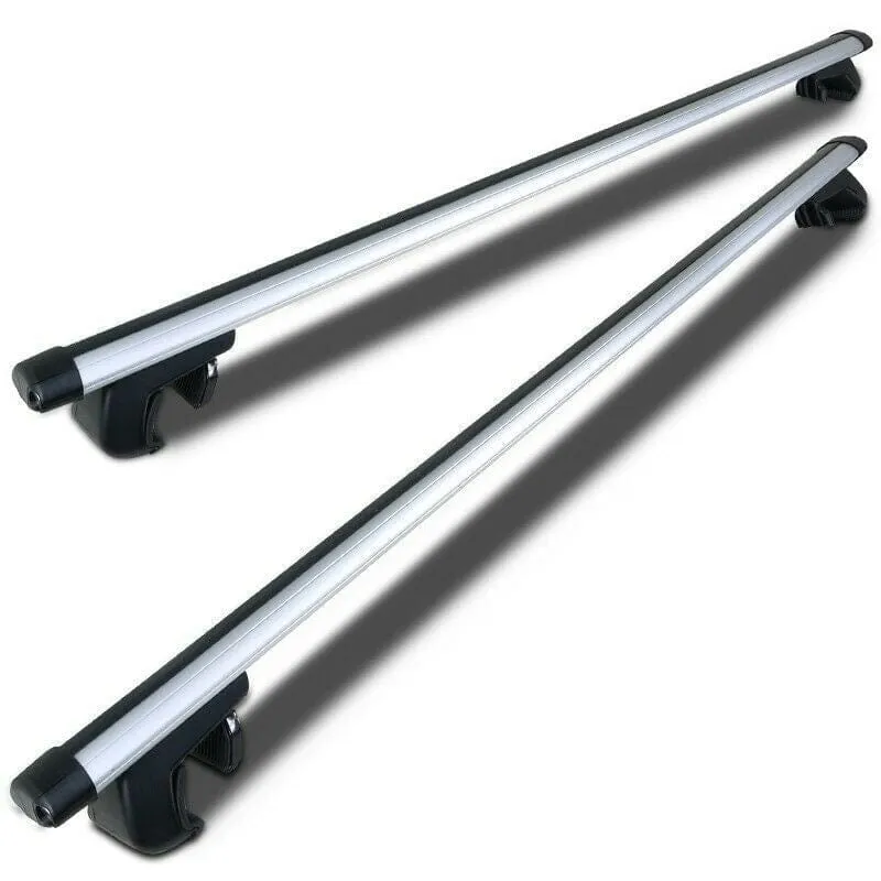2pk Universal Aluminum Roof Rack Cross Bar (120 or 130cm) (Silver) (BLACK)