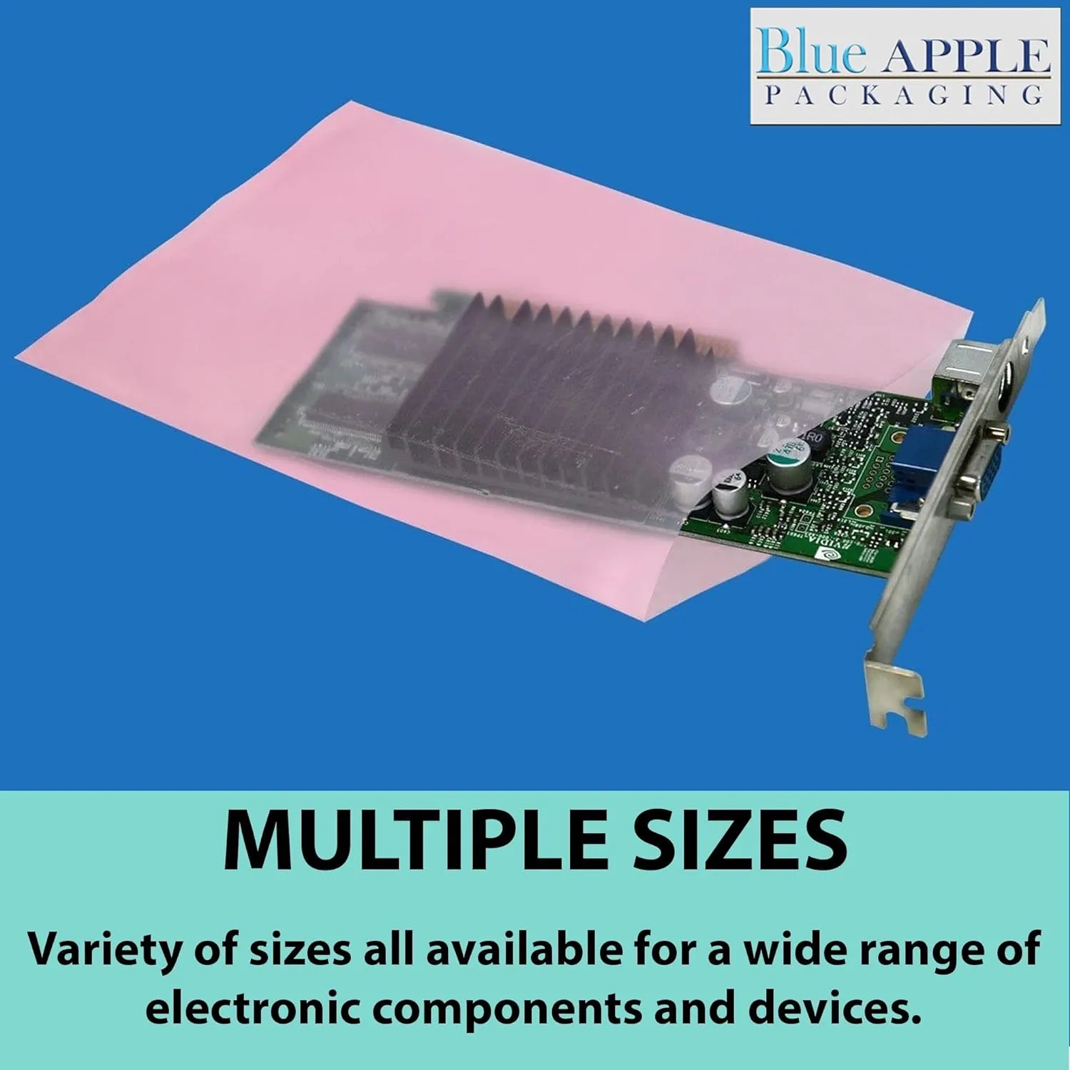 3X4 inches Pink Anti Static Bags 4 Mil Flat