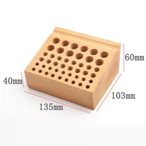 46/68 holes Wooden Leathercraft Tools Rack Stand Leather Craft Stamping Punching Tools Holder Organizer