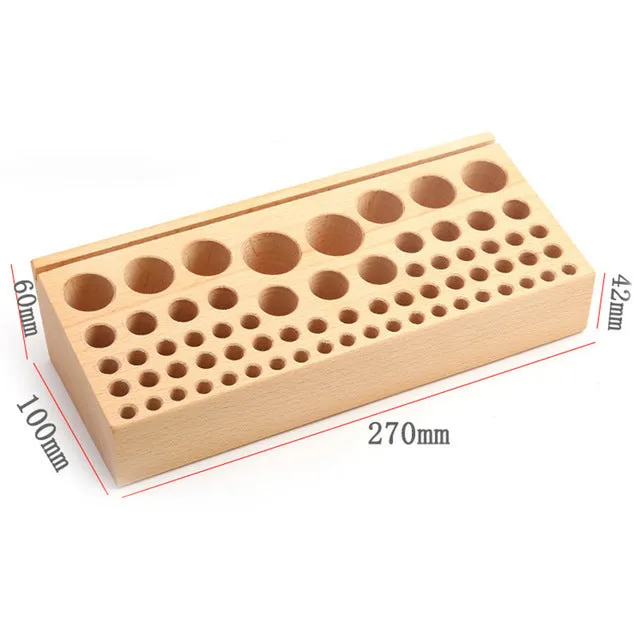 46/68 holes Wooden Leathercraft Tools Rack Stand Leather Craft Stamping Punching Tools Holder Organizer