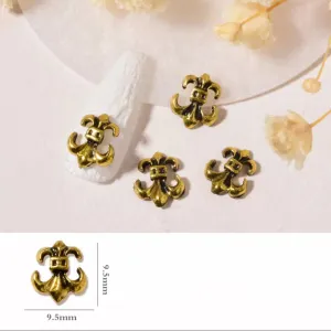 #6A Mixed Retro Nail Charms - Gold