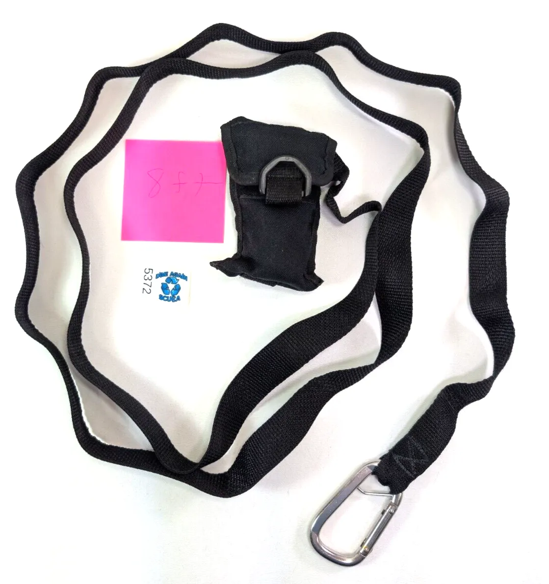 8' Dive Rite Scuba Jon Line, Tag Line with Pouch and Stainless Steel Clip (John)
