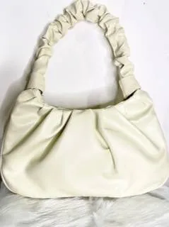 AAFROSE WHITE PLATED BAGUETTE BAG