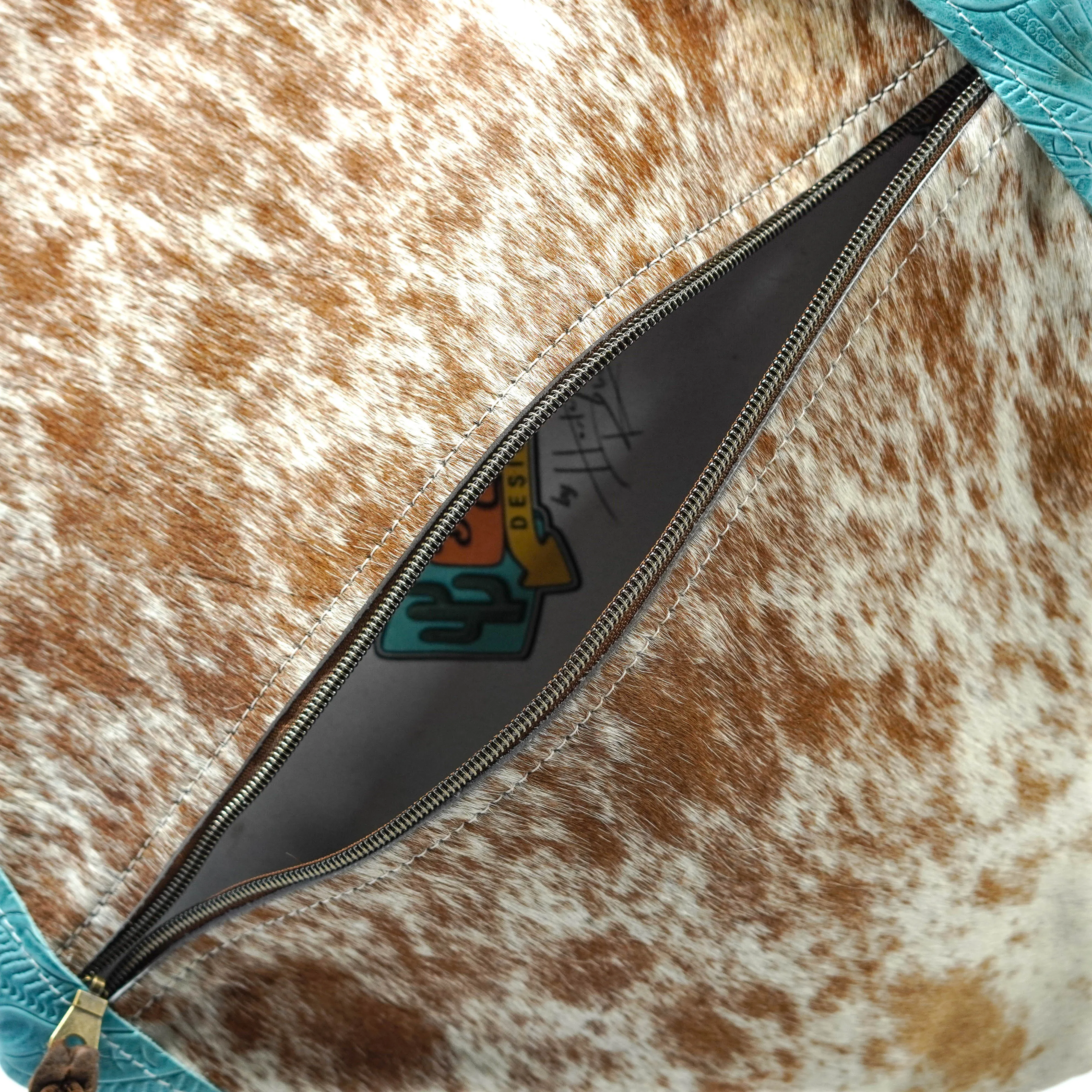 Accessory Bag - Exotic Brindle w/ Turquoise Denver Tool