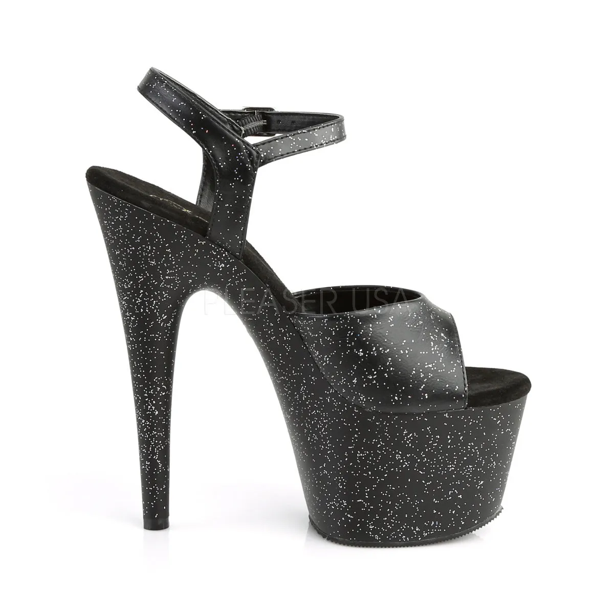 ADORE-709MMG  Black Faux Leather/Black Matte