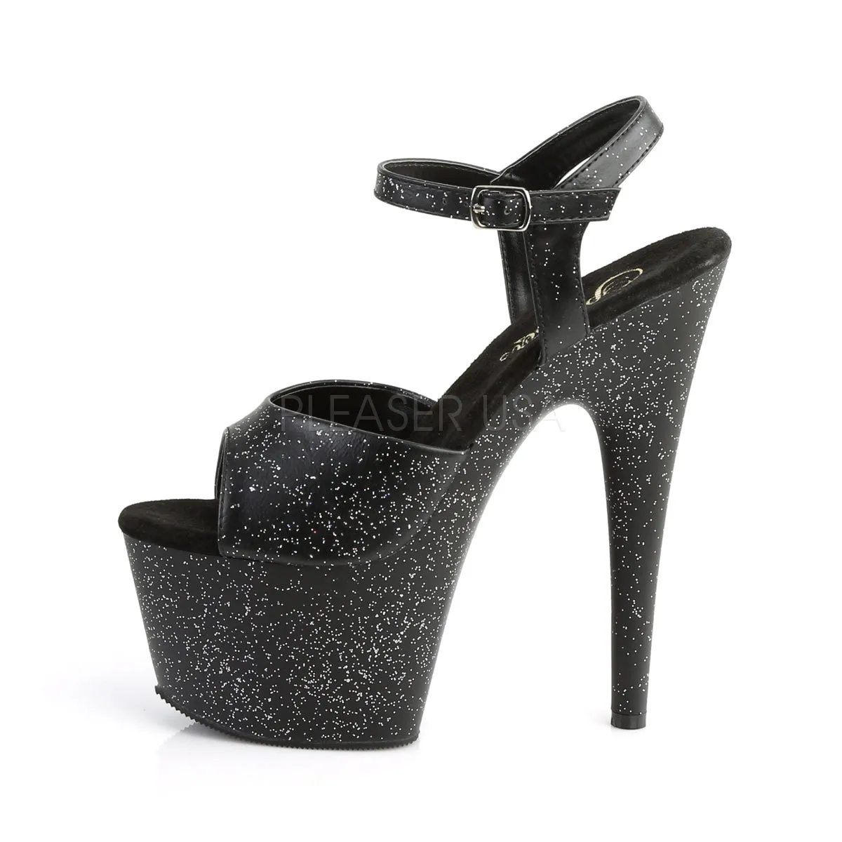 ADORE-709MMG  Black Faux Leather/Black Matte