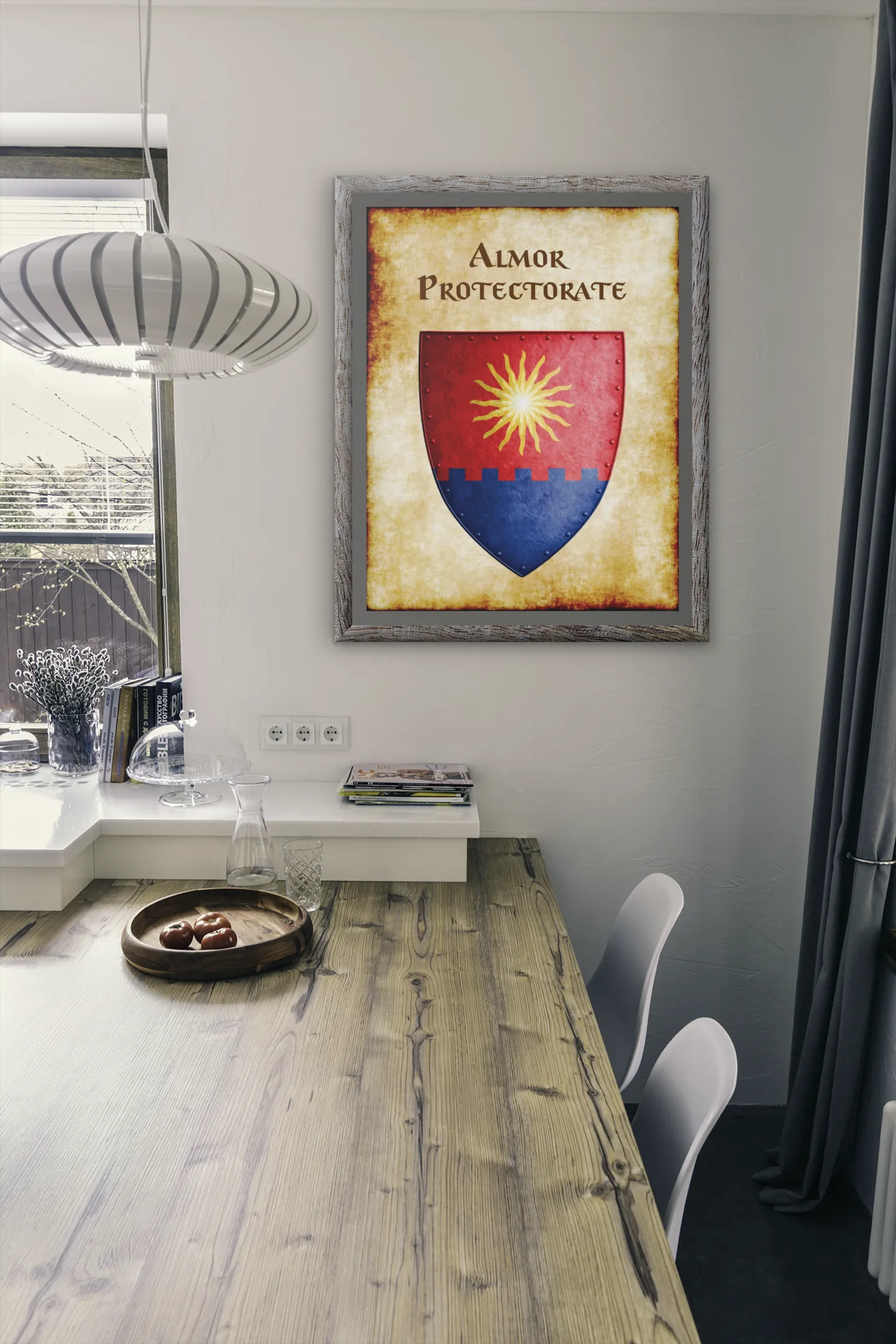 Almor Protectorate Heraldry of Greyhawk Anna Meyer Cartography Canvas Art Print