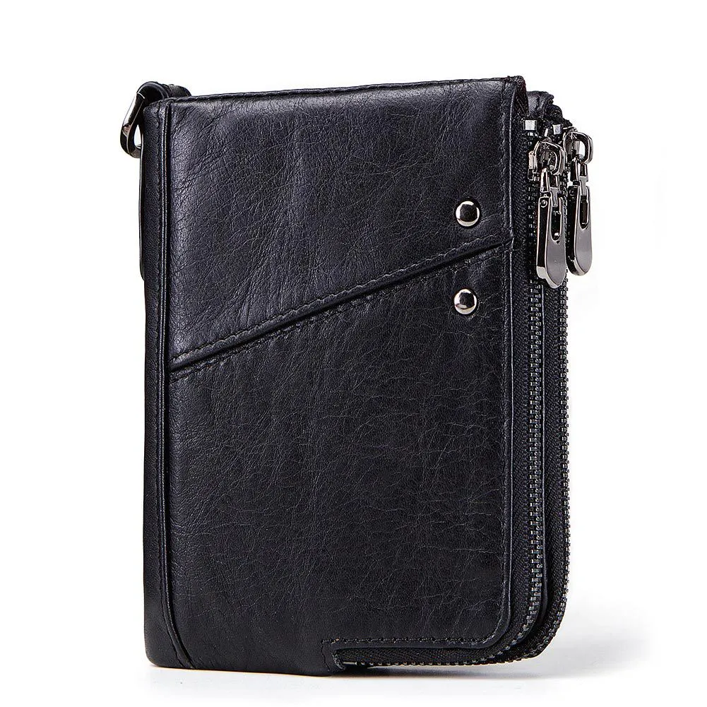 Anti-theft brushed RFID leather ladies wallet