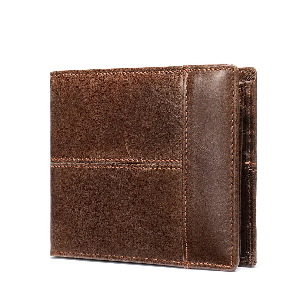 Anti-theft leather men's wallet