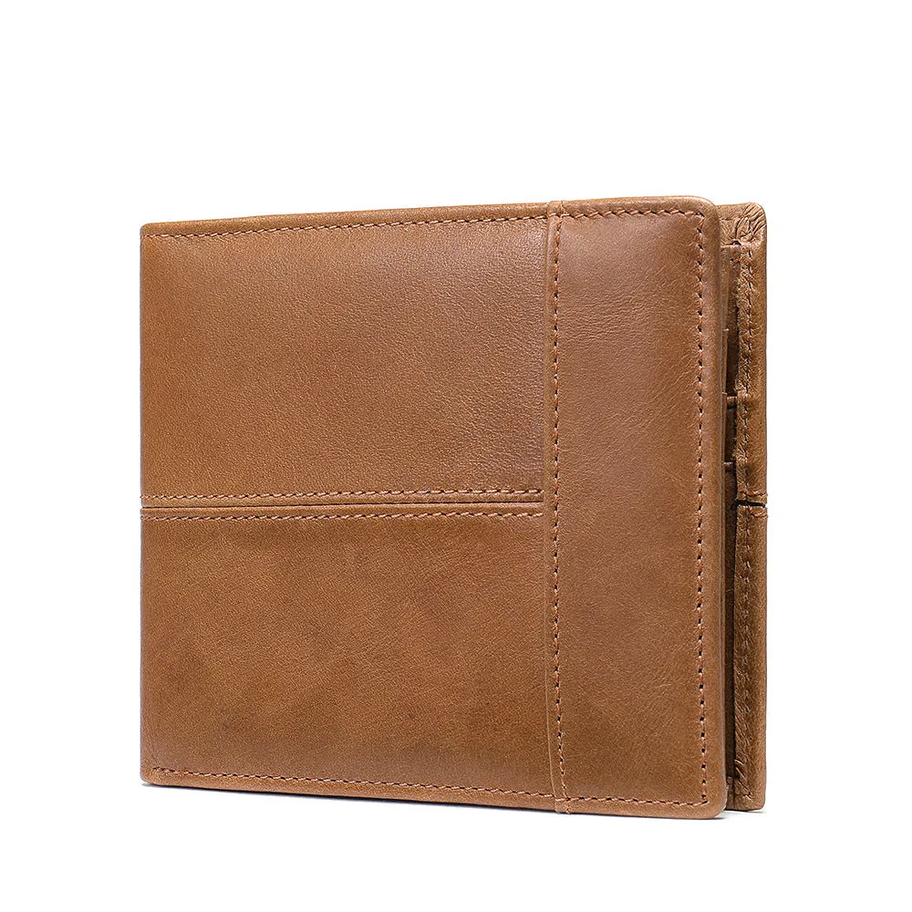 Anti-theft leather men's wallet