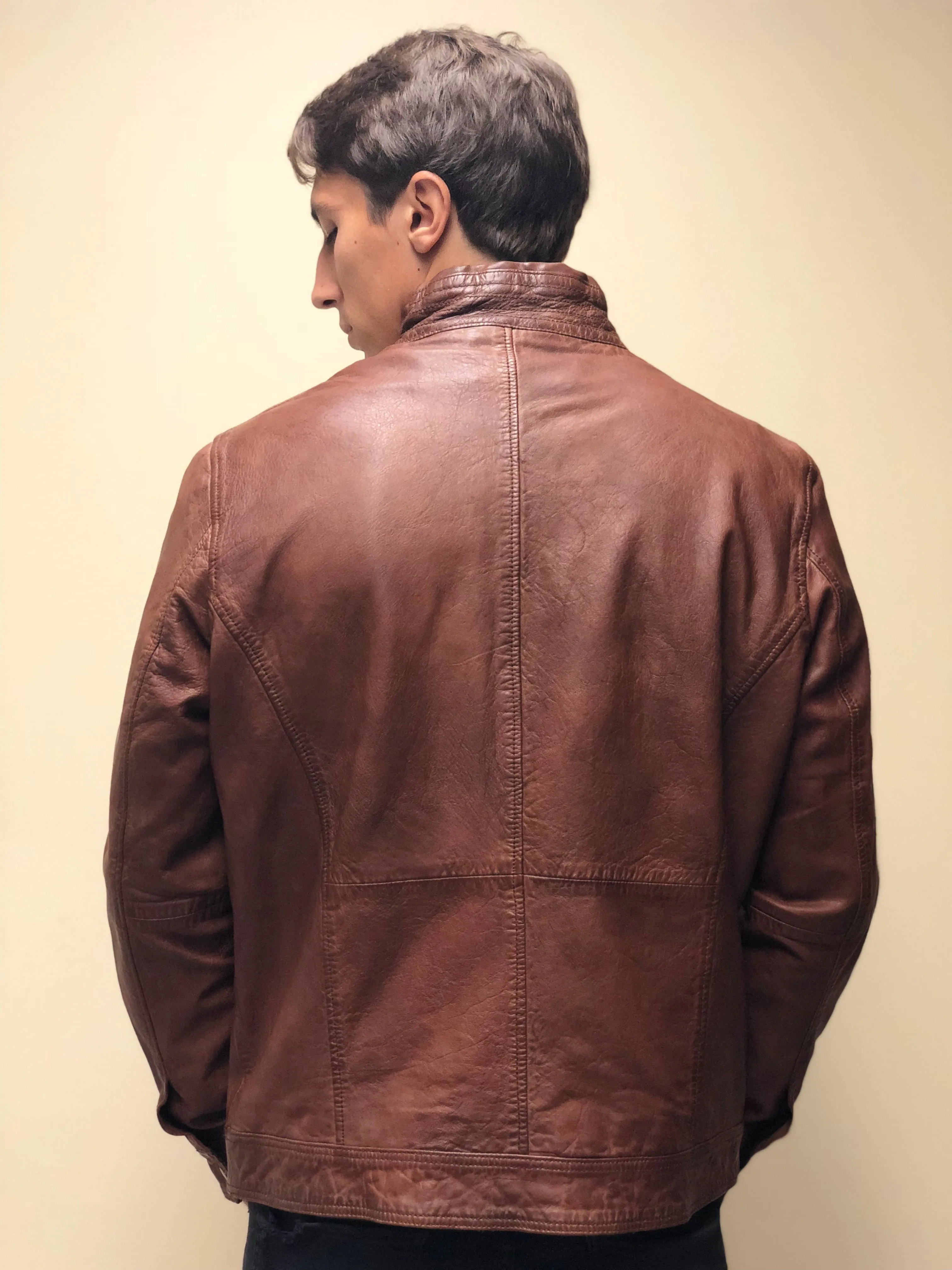 Antique Lamb Fitted Leather Jacket