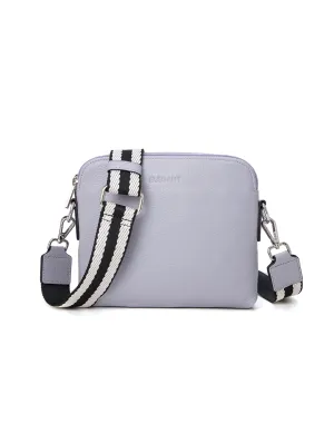 ASHLEY LEATHER BAG WEBBING STRAP- E1-0838-CORNFLOWER