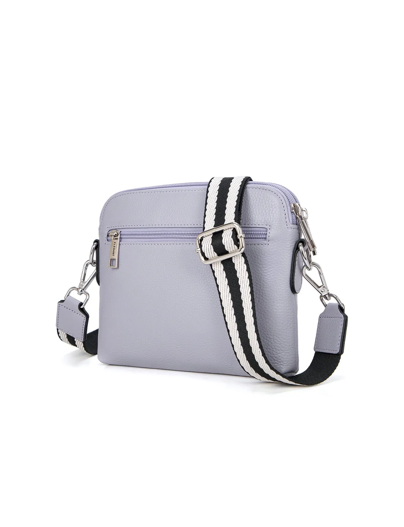 ASHLEY LEATHER BAG WEBBING STRAP- E1-0838-CORNFLOWER