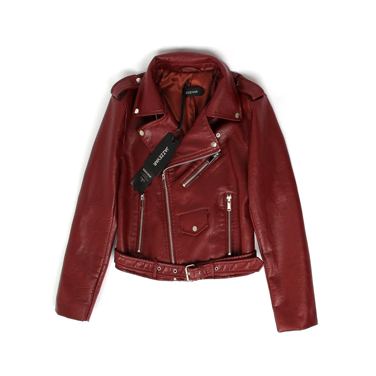 Autumn Fashion Street Women's Short Washed PU Leather Jacket Zipper Bright Colors Ladies Basic Jackets Good Quality