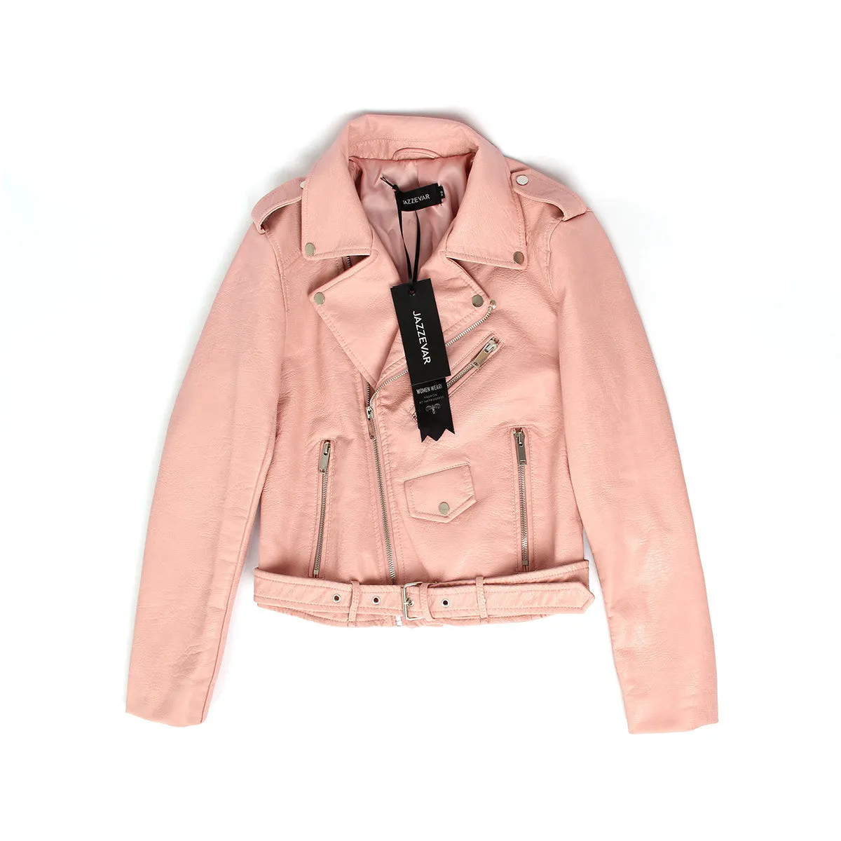 Autumn Fashion Street Women's Short Washed PU Leather Jacket Zipper Bright Colors Ladies Basic Jackets Good Quality