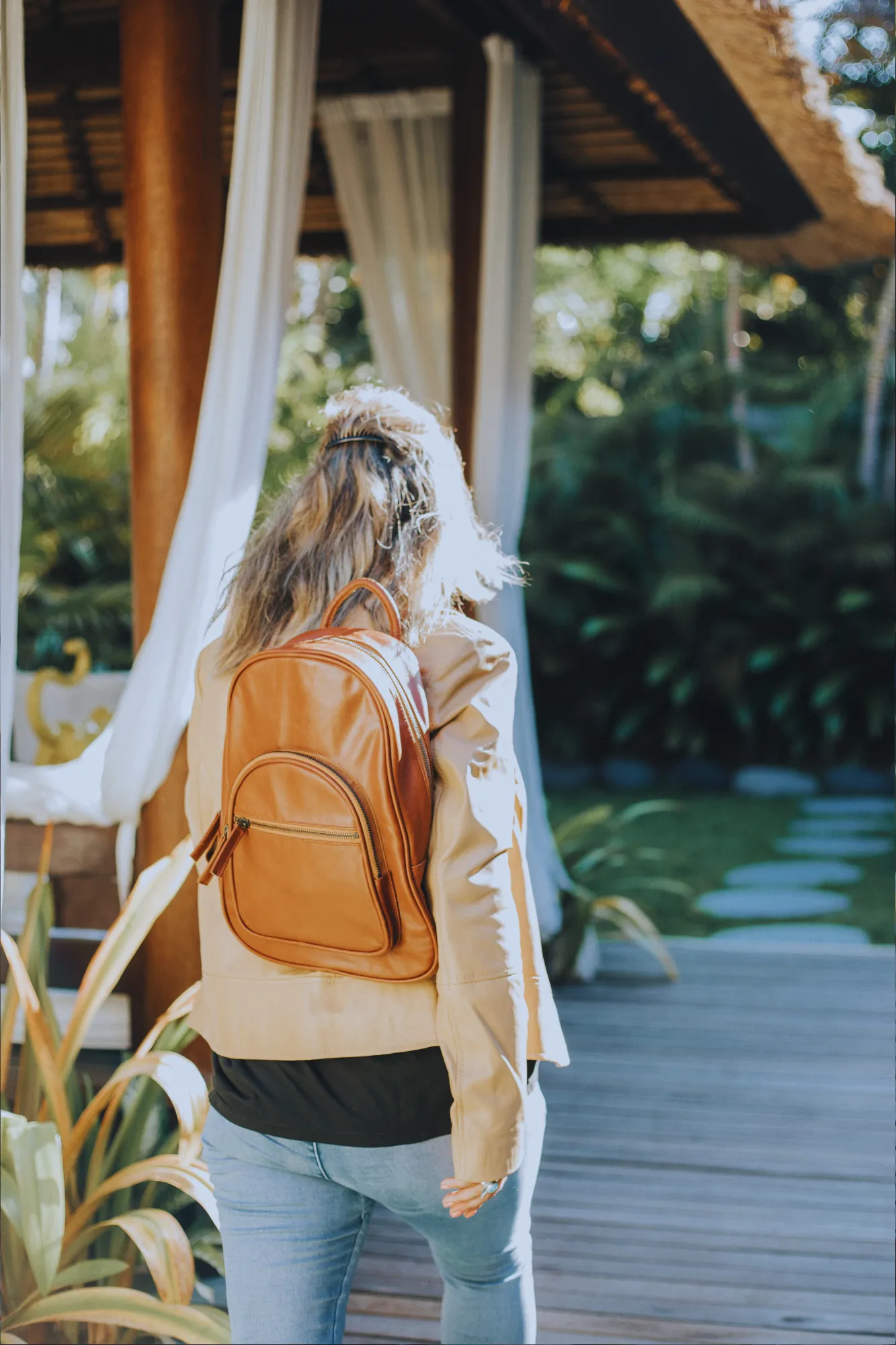 'Ava' Ladies Leather Back-Pack