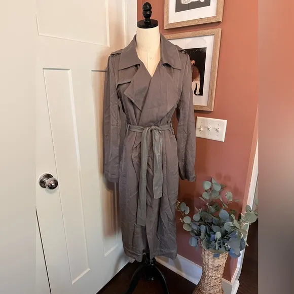 Badgley Mischka Belle | Angelina | tencel | dark gray | women’s | S | trenchcoat