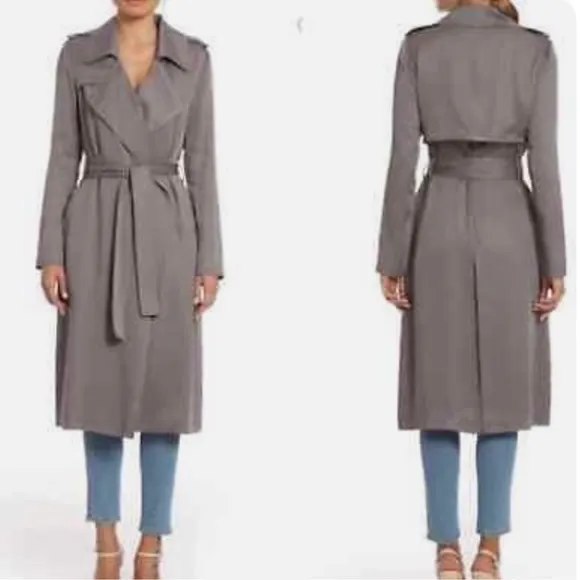 Badgley Mischka Belle | Angelina | tencel | dark gray | women’s | S | trenchcoat