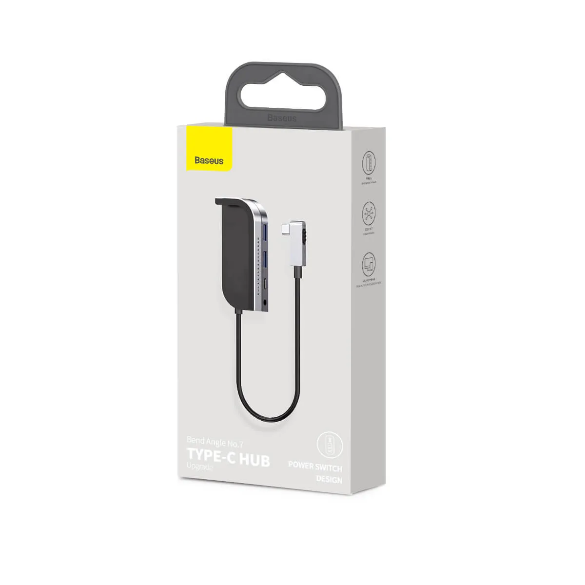 Baseus - Bend Angle No.7 Multifunction Type-C Hub Convertor -Dark grey