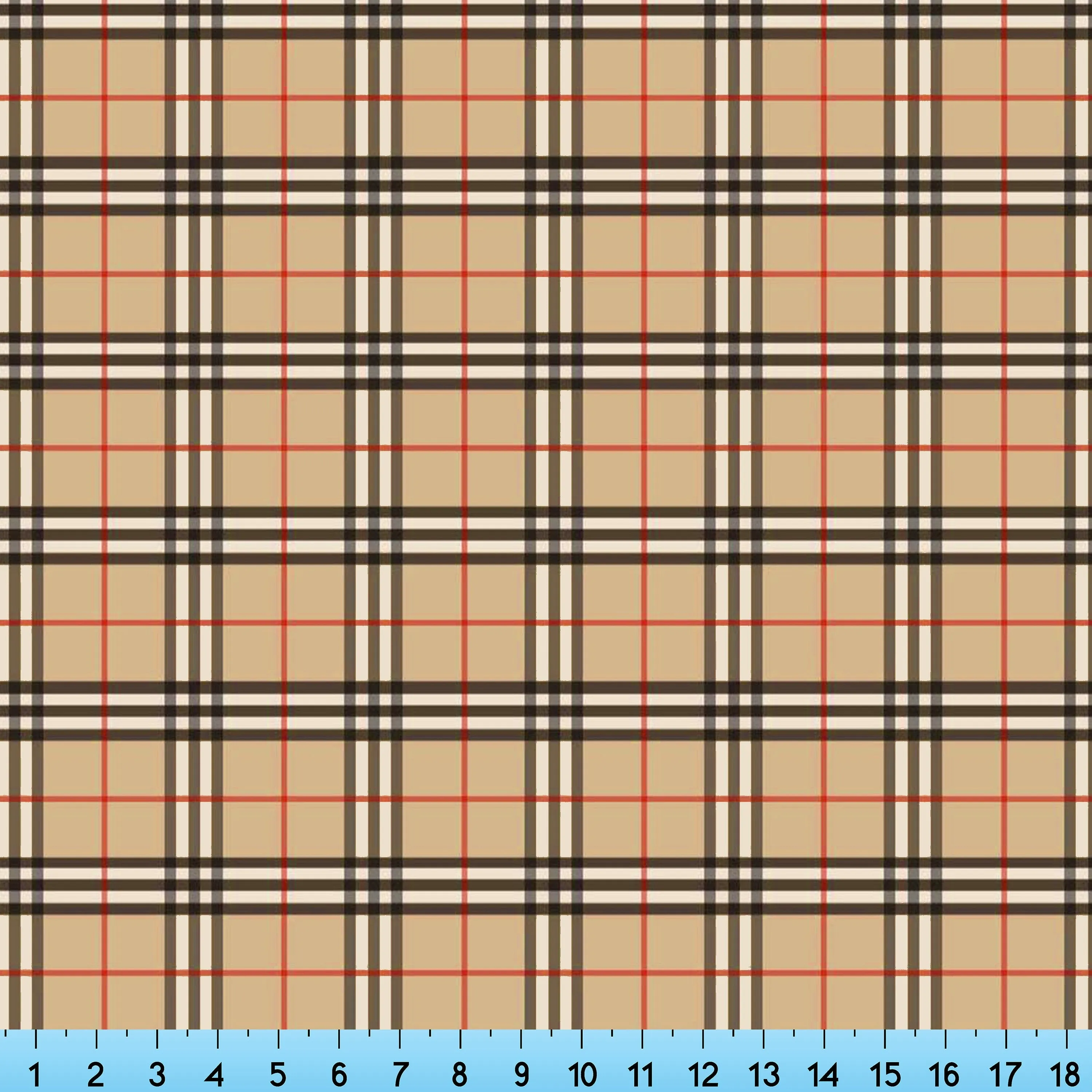 Beige Tartan Fabric, Tan Black White Plaid Fabric By The Yard