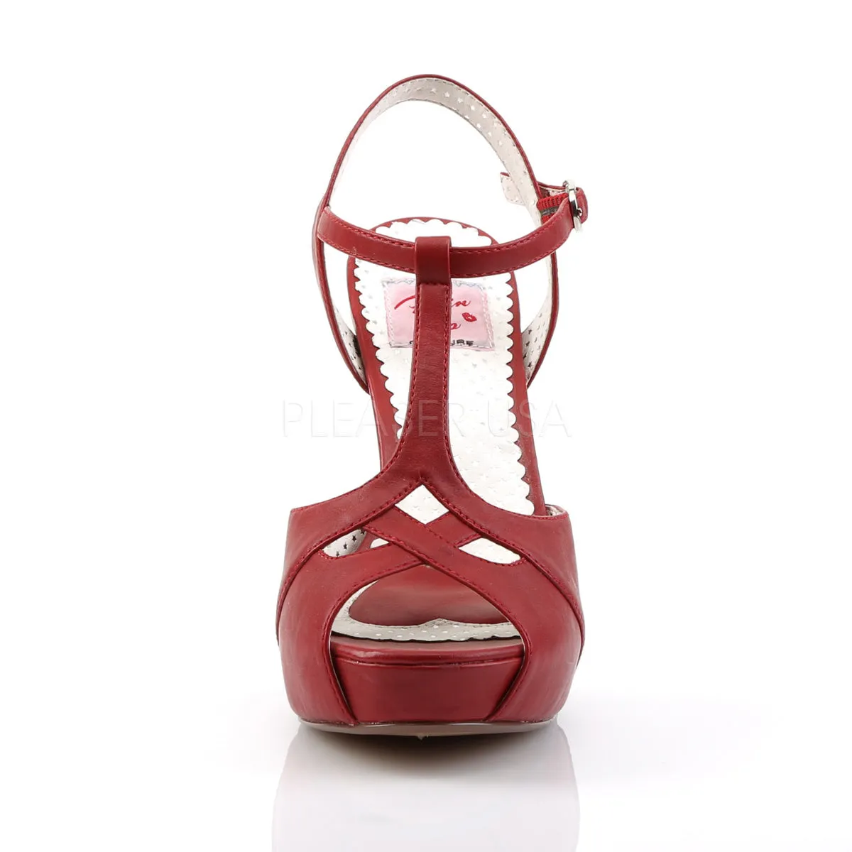 BETTIE-23  Red Faux Leather