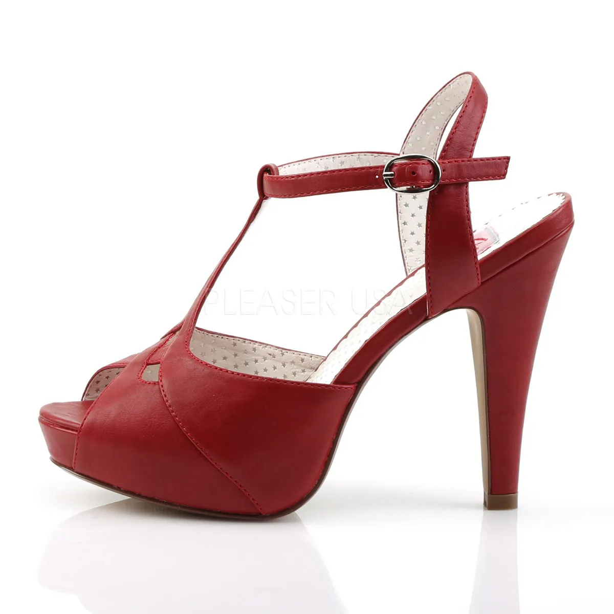 BETTIE-23  Red Faux Leather
