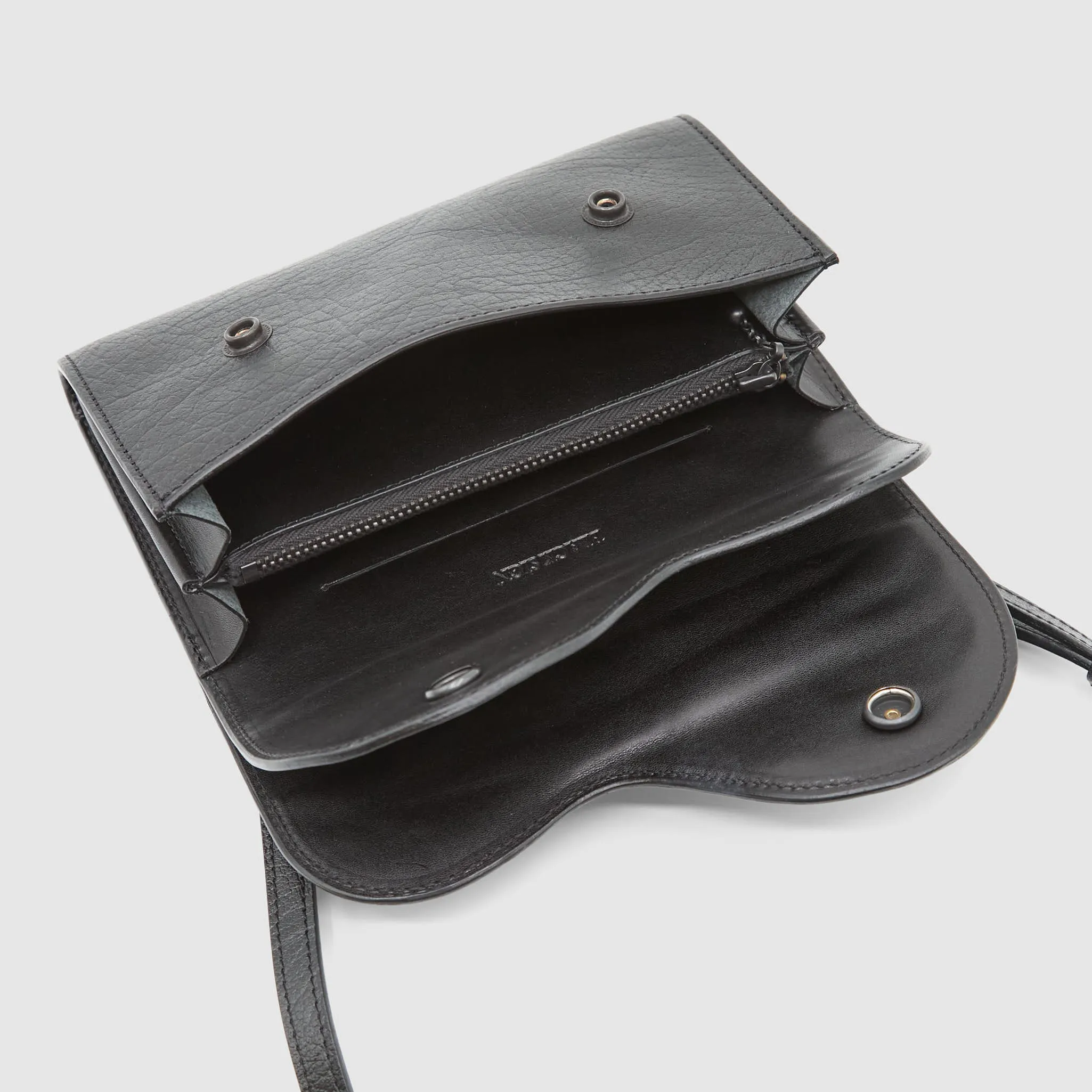 Black Sign Black Eye Double Flap Utility Passport Bag