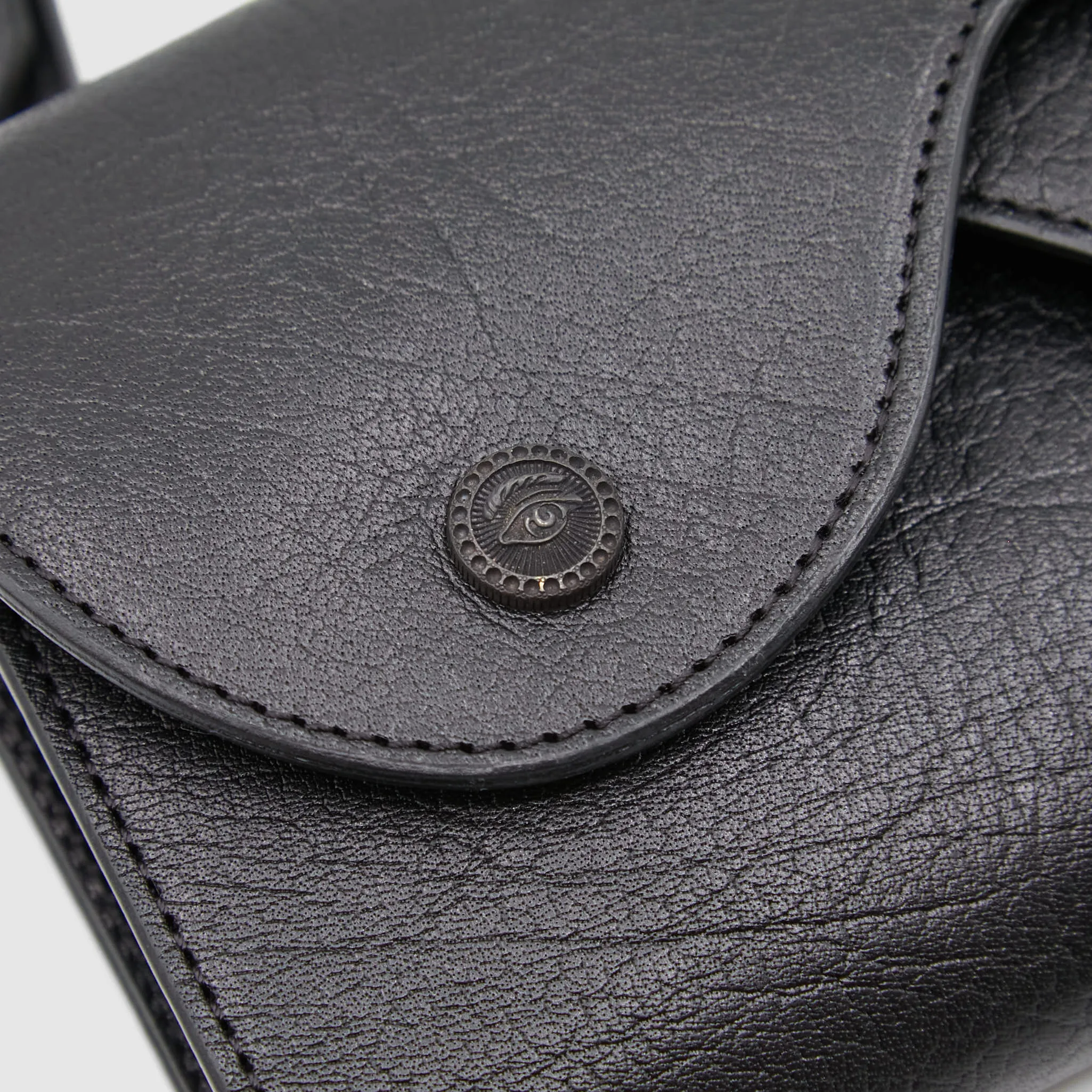 Black Sign Black Eye Double Flap Utility Passport Bag