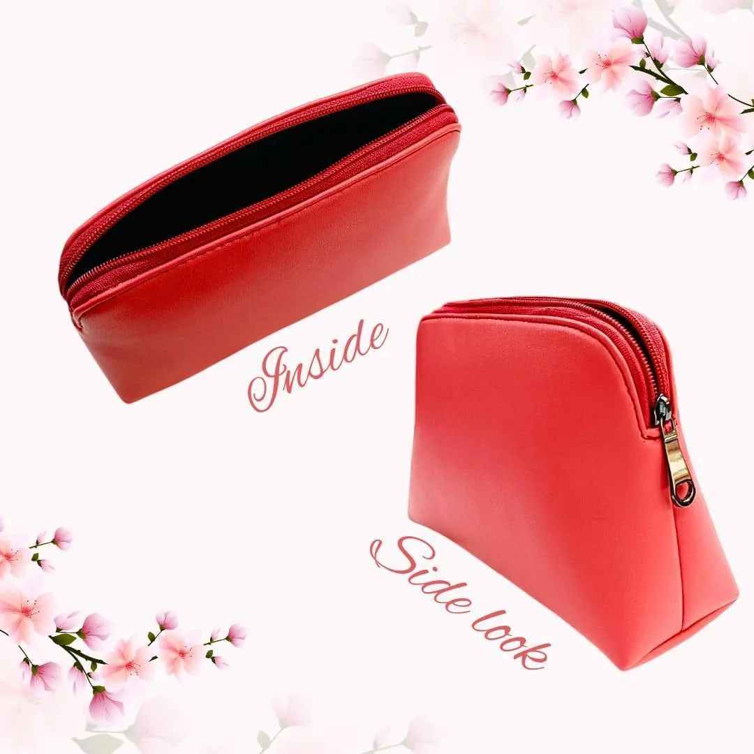 Blue Multipurpose Pouch with single Pocket | PU Leather Pouch with Motifs