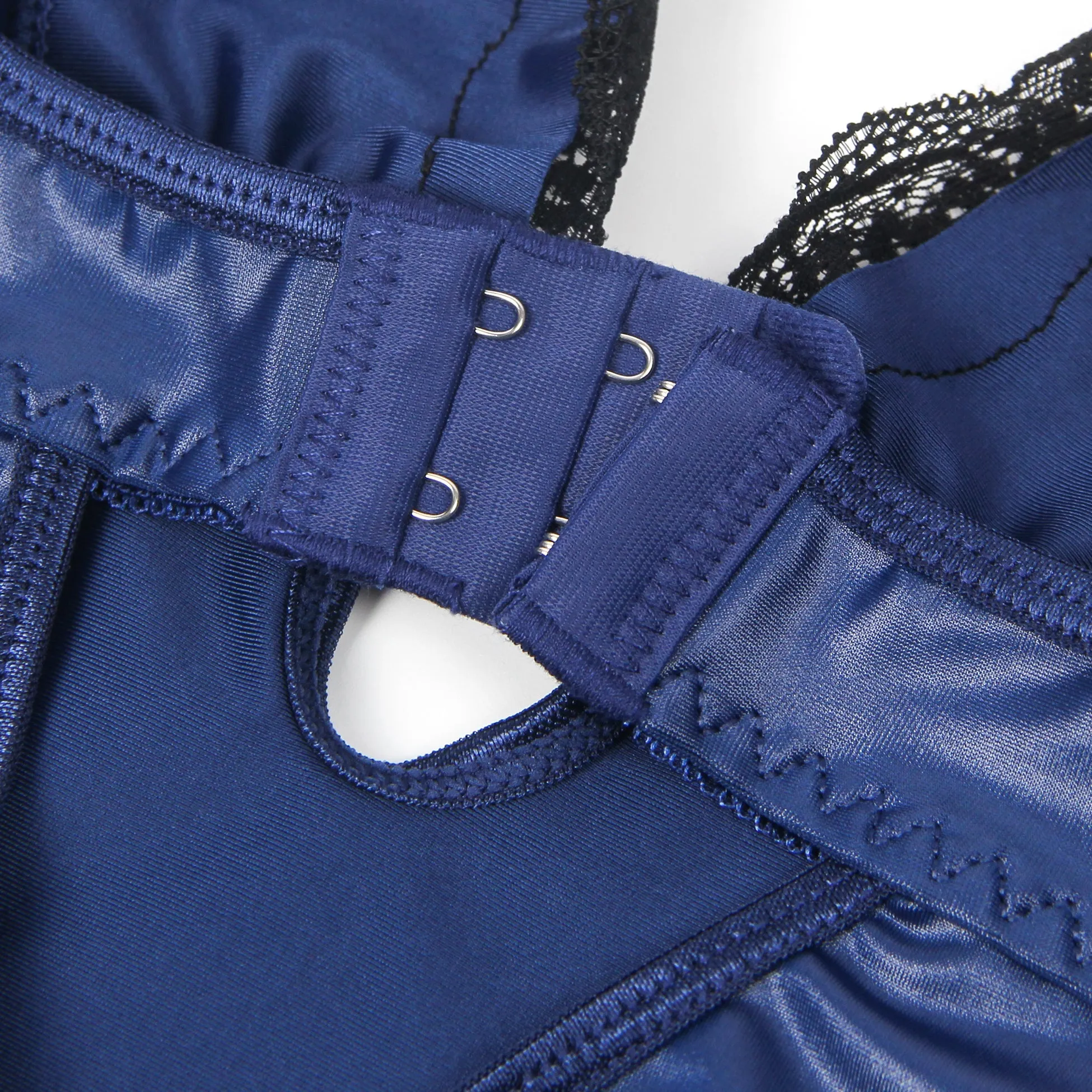 Blue Sexy Egypt Faux Leather Bodysuit