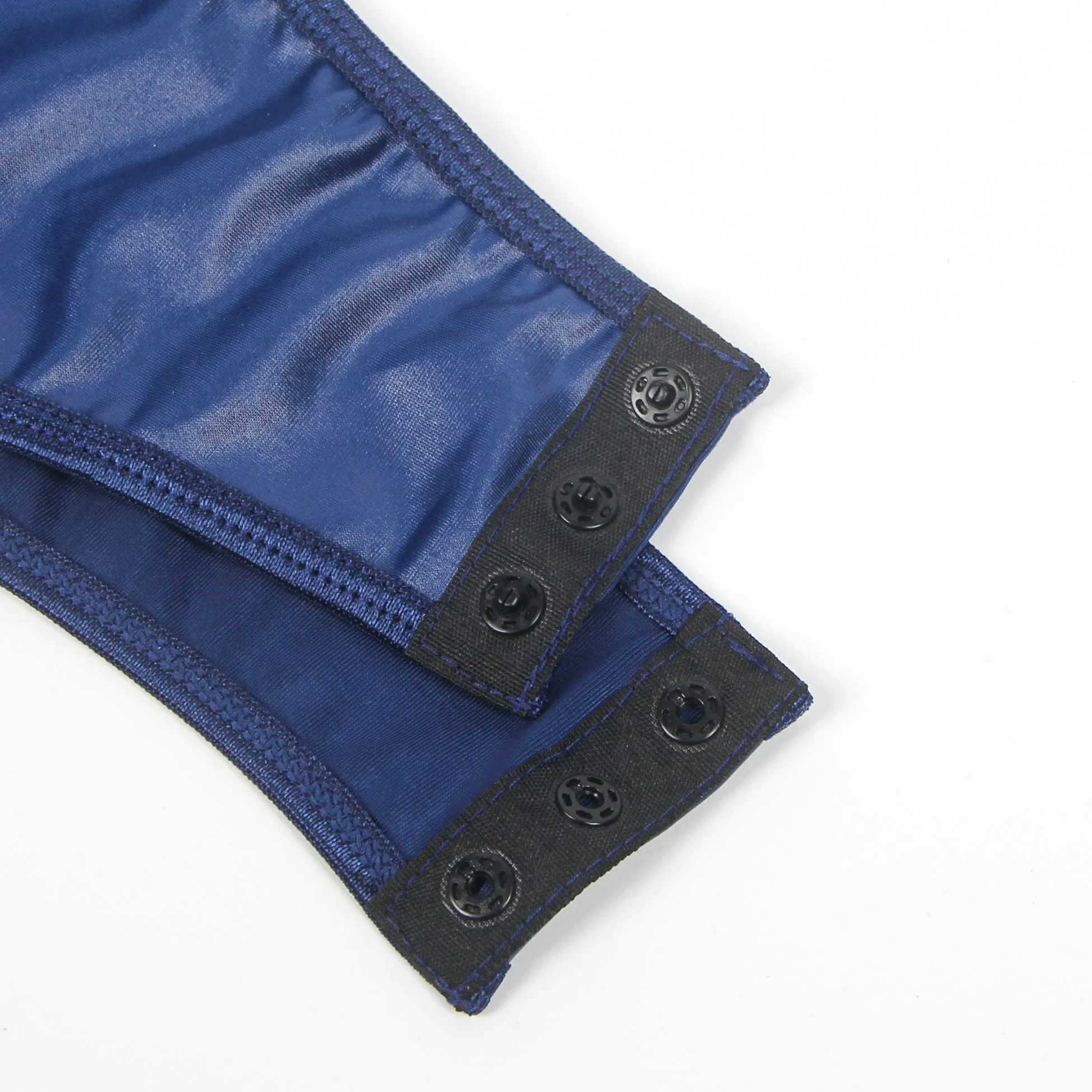 Blue Sexy Egypt Faux Leather Bodysuit