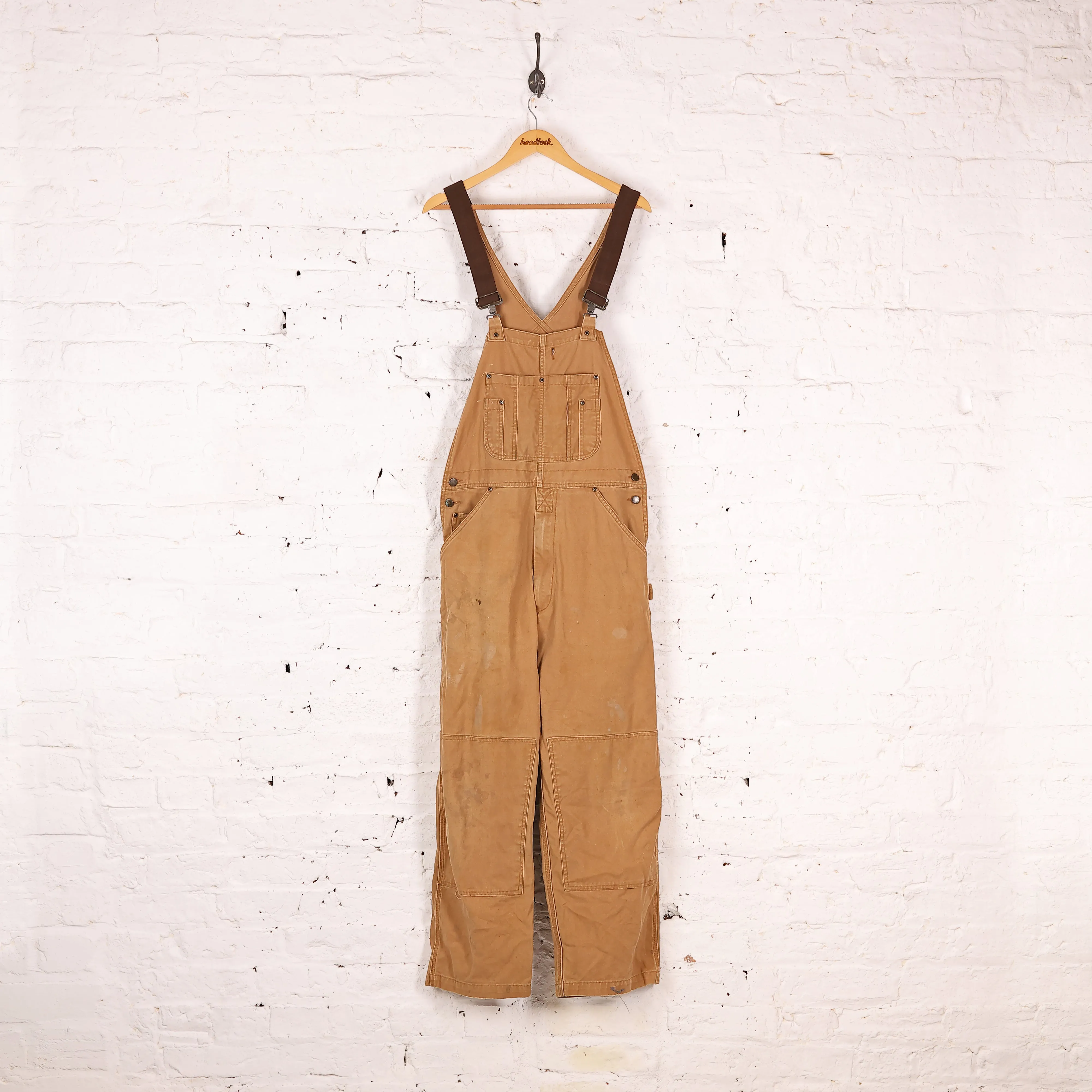 Brazos Canvas Work Dungarees Overalls - Sand -  M