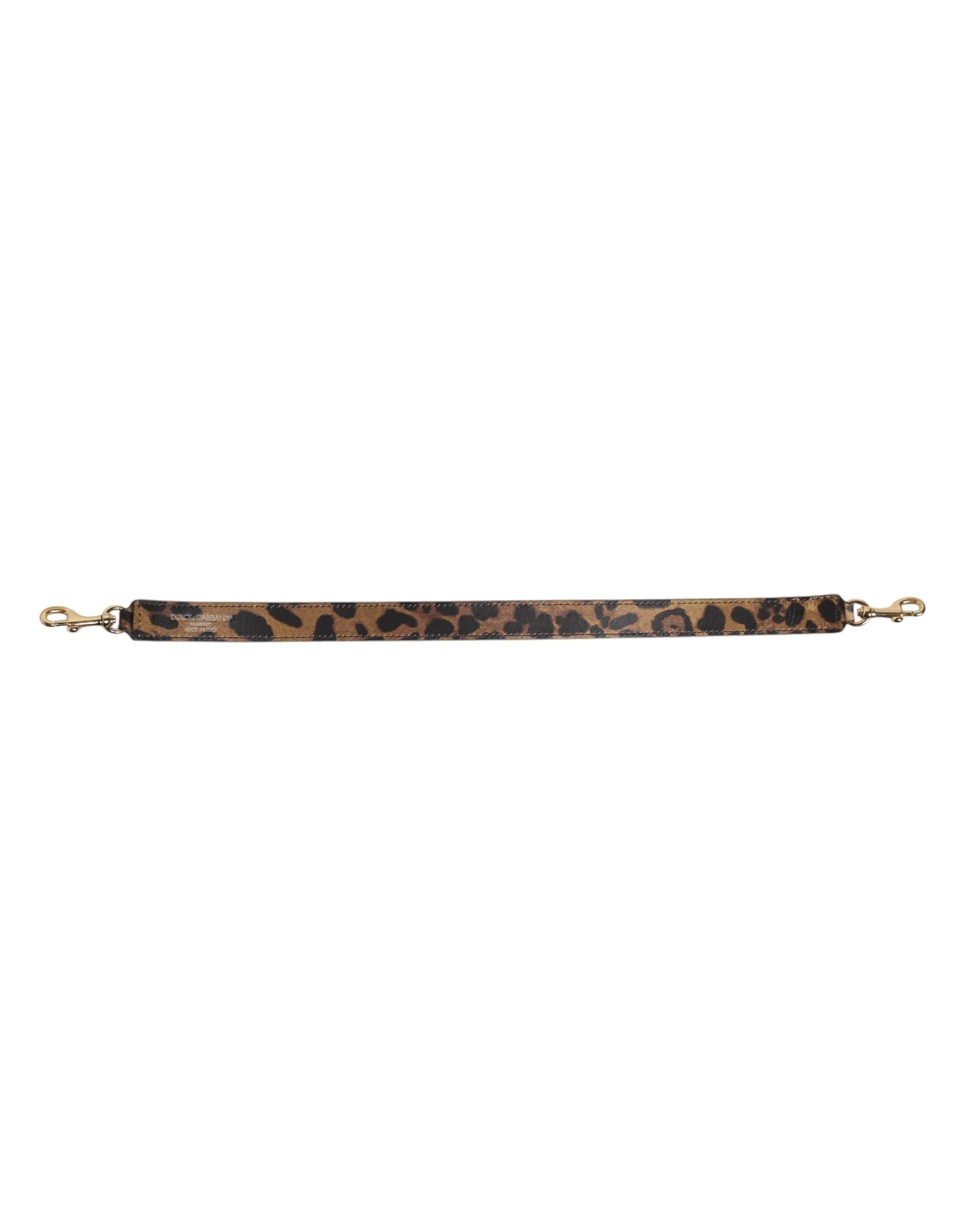 Brown Leopard Calf Leather Bag Shoulder Strap