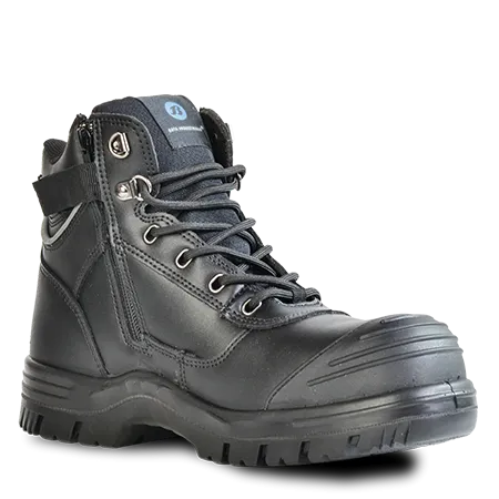 BT ATLAS SAFETY BOOT, STEEL TOE & MIDSOLE, ZIP SIDE,