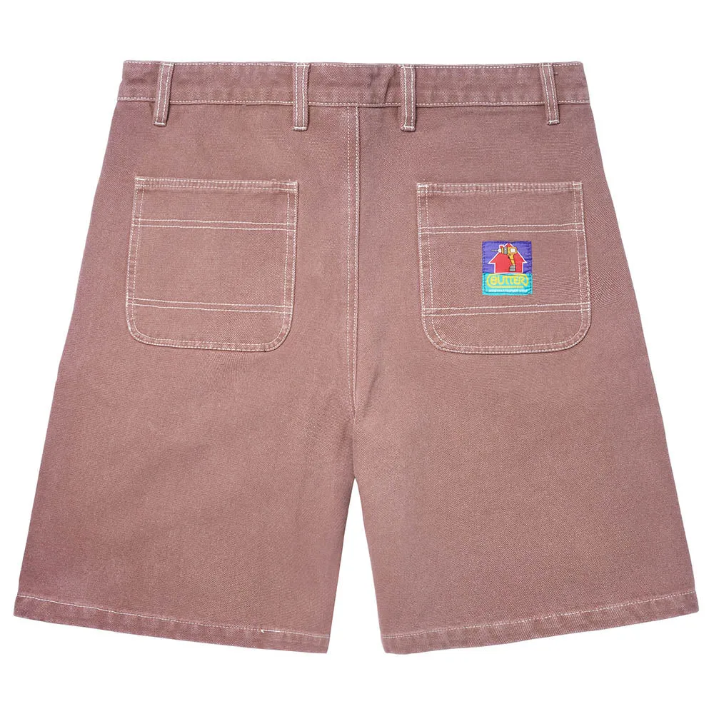 Butter Goods - Washed Canvas Work Shorts Brick