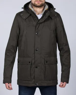 Cabano Tall Cotton Blend Coat (olive)
