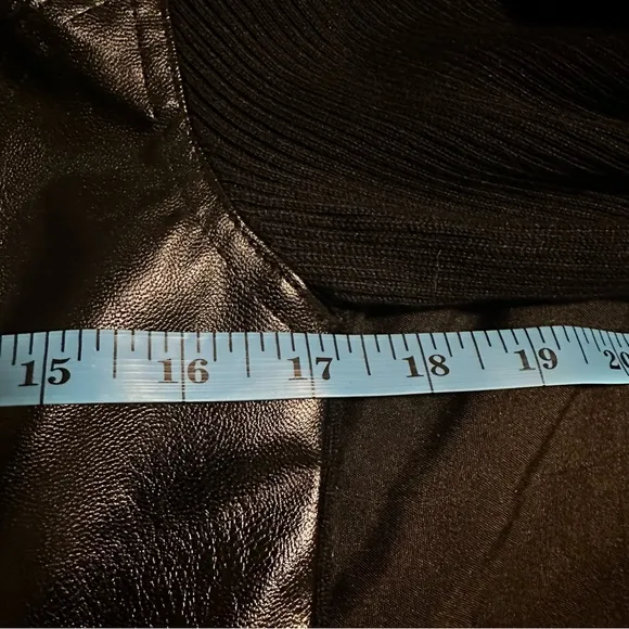 Cable &amp; Gauge Faux Leather Jacket