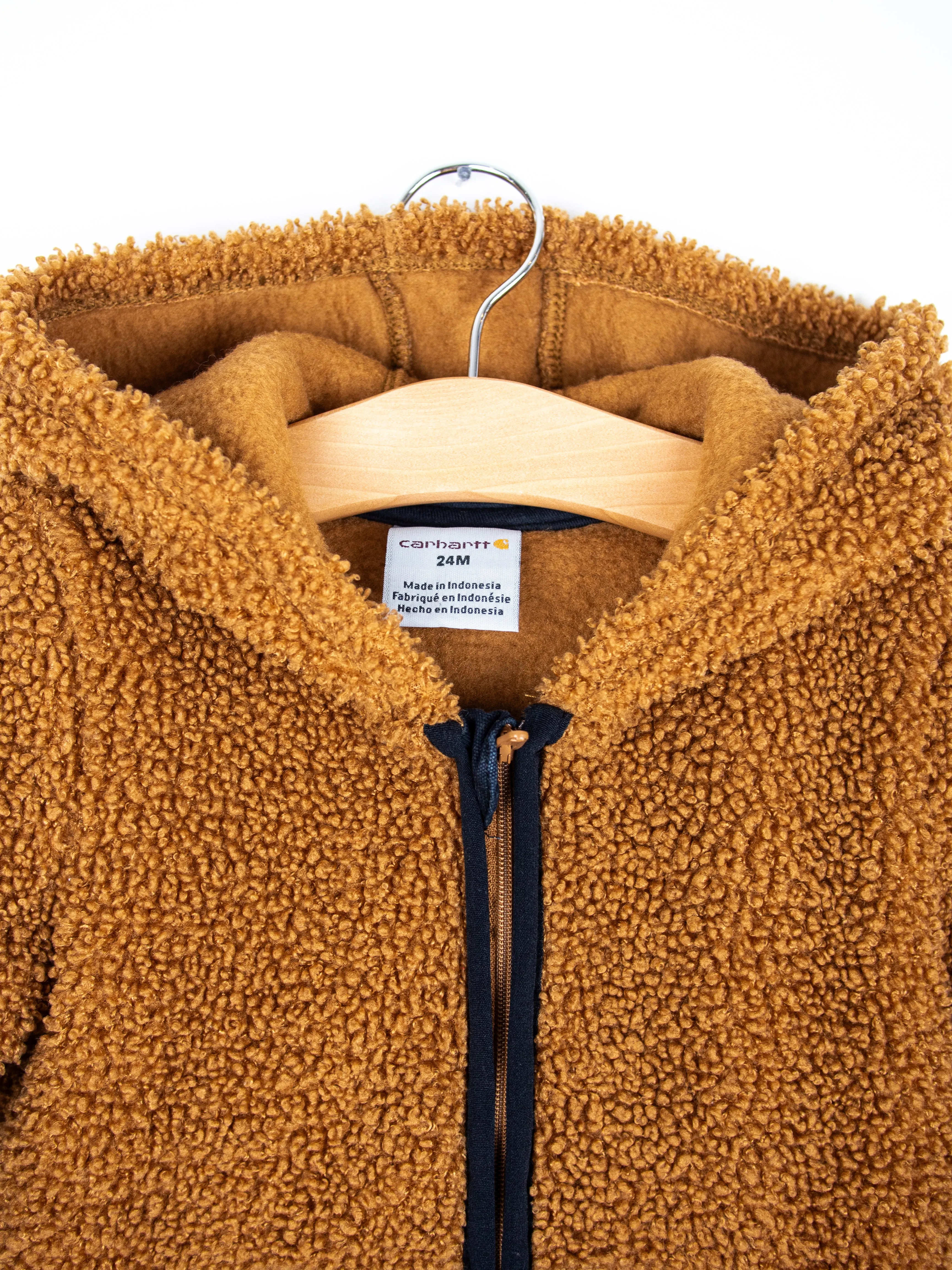 Carhartt Brown Teddy Fleece Snowsuit - Age 18-24 months