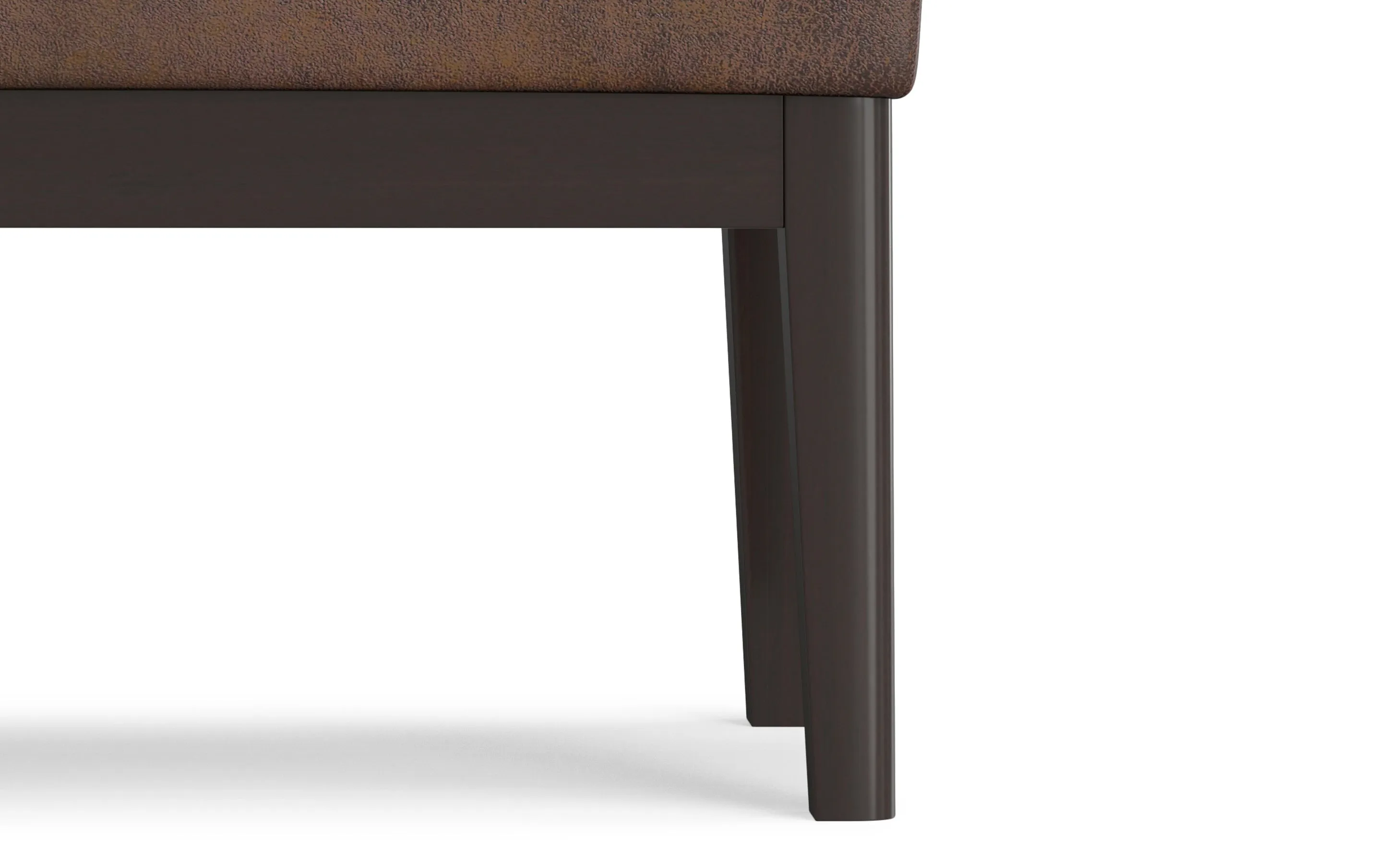 Carlson Small Ottoman Bench Distressed Vegan Leather