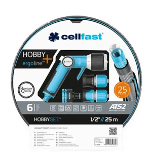 Cellfast Hobby Watering Hose Set With Nozzles 20m